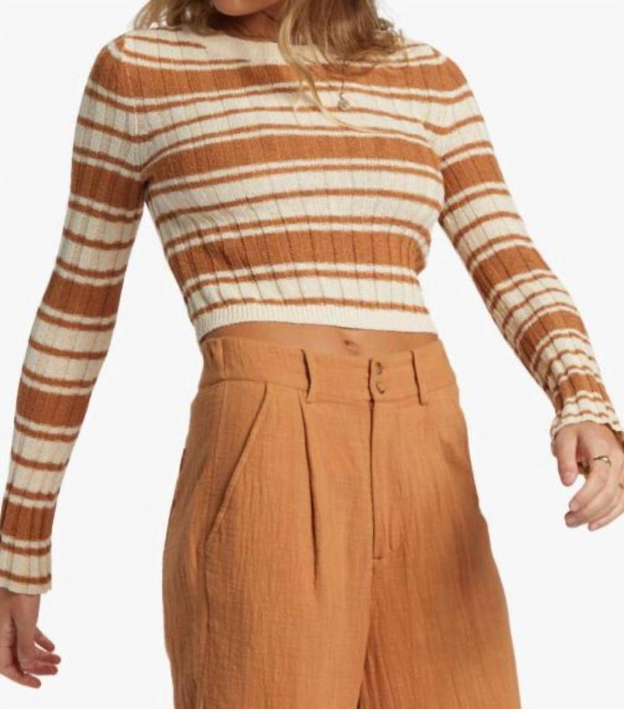Billabong Clare Sweater In Sandalwood