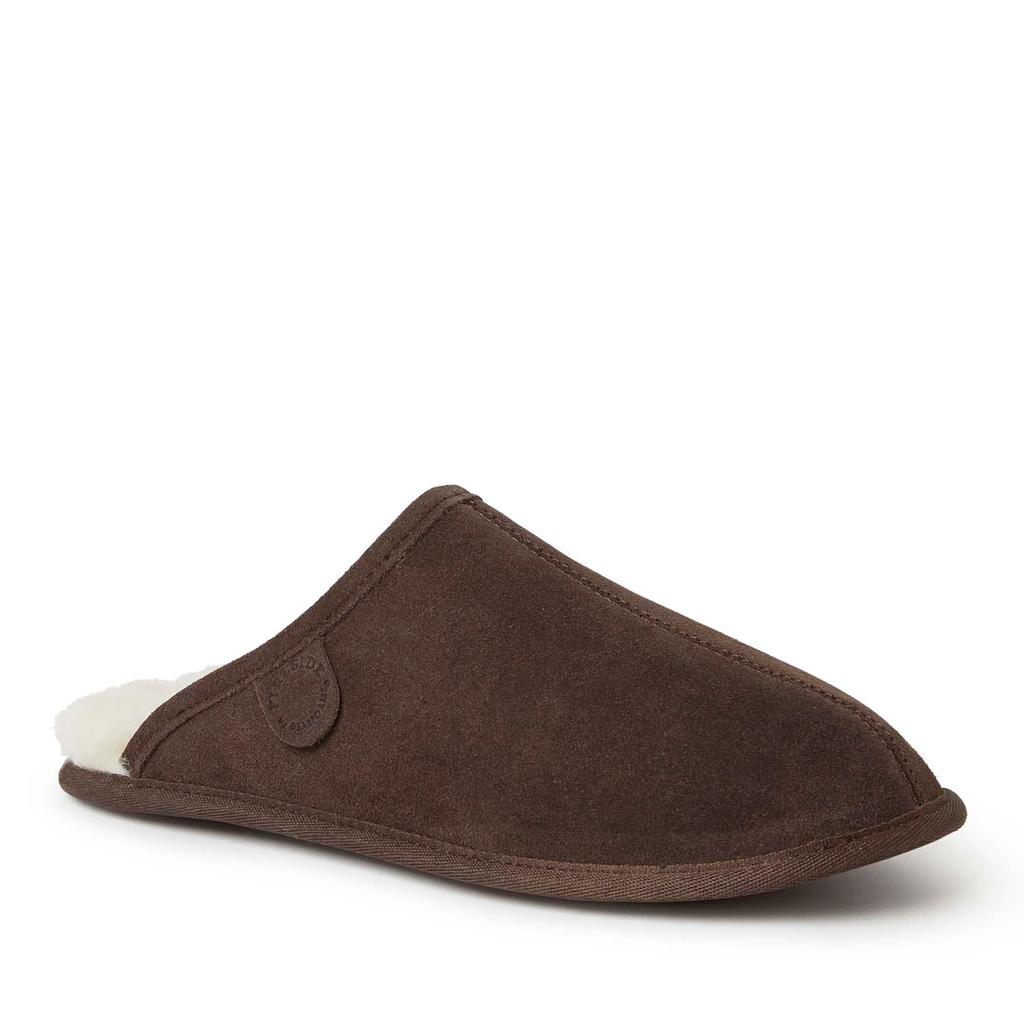 Dearfoams Dearfoams Men's Fireside By Dearfoams Warwick Genuine Shearling Scuff Slippers