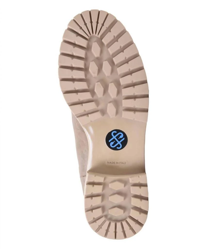Ross & Snow Emilina Weatherproof Shearling Moto Boot In Blush Camo 5