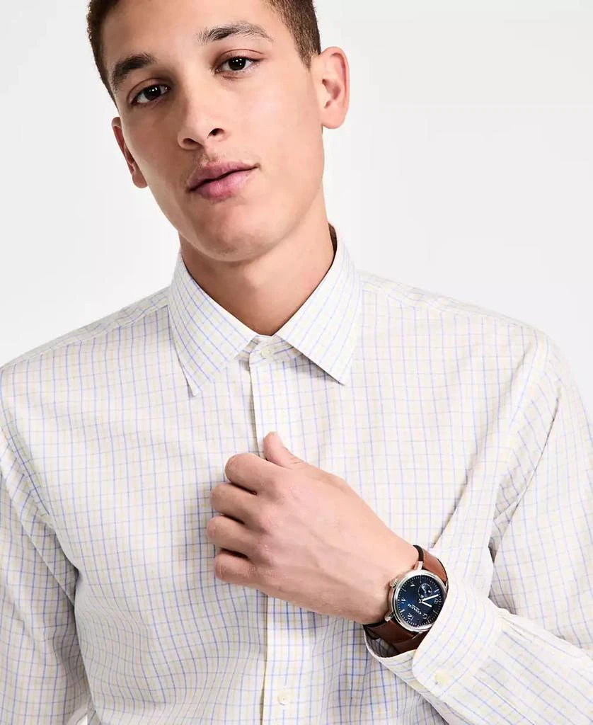 Brooks Brothers Men's Regular-Fit Non-Iron Spread Collar Tattersall Broadcloth Dress Shirt 3