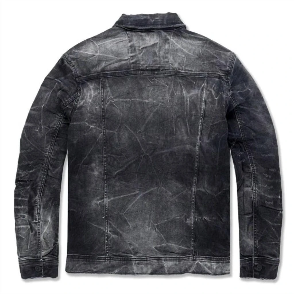 JORDAN CRAIG Men's Bayside Denim Trucker Jacket In Industrial Black 2