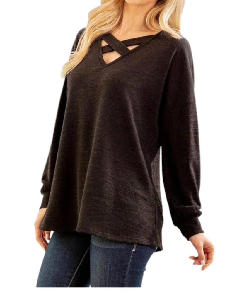 Heimish Usa Heimish Usa - Criss Cross Long Sleeve Top 1