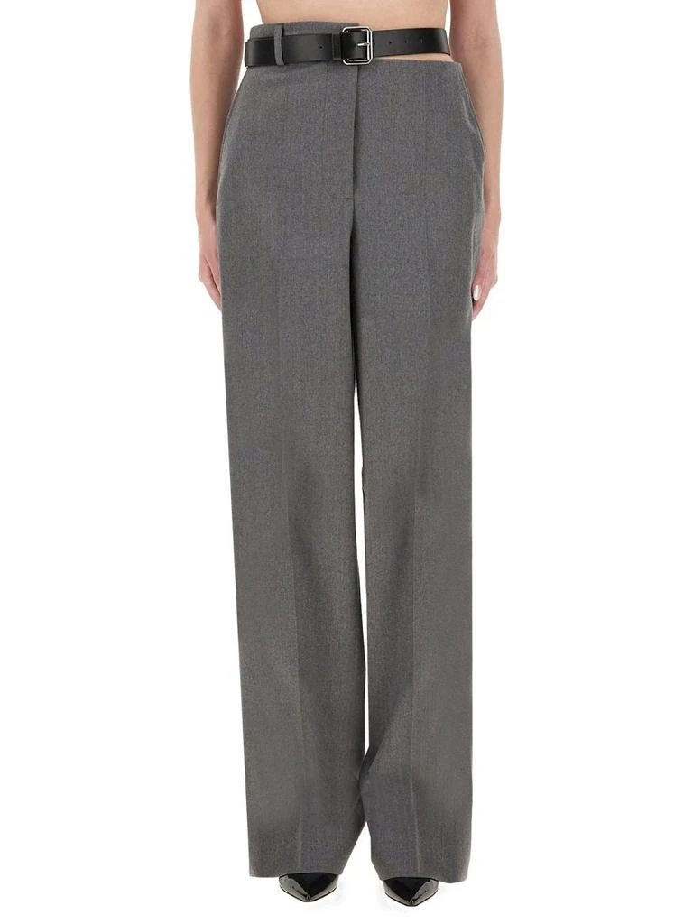 Stella McCartney Stella McCartney Belted Flannel Straight-Leg Trousers 2