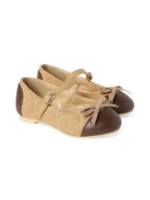 Janie and Jack Little Girl
s 
Girl
s Quilted Cap Toe Ballet Flats