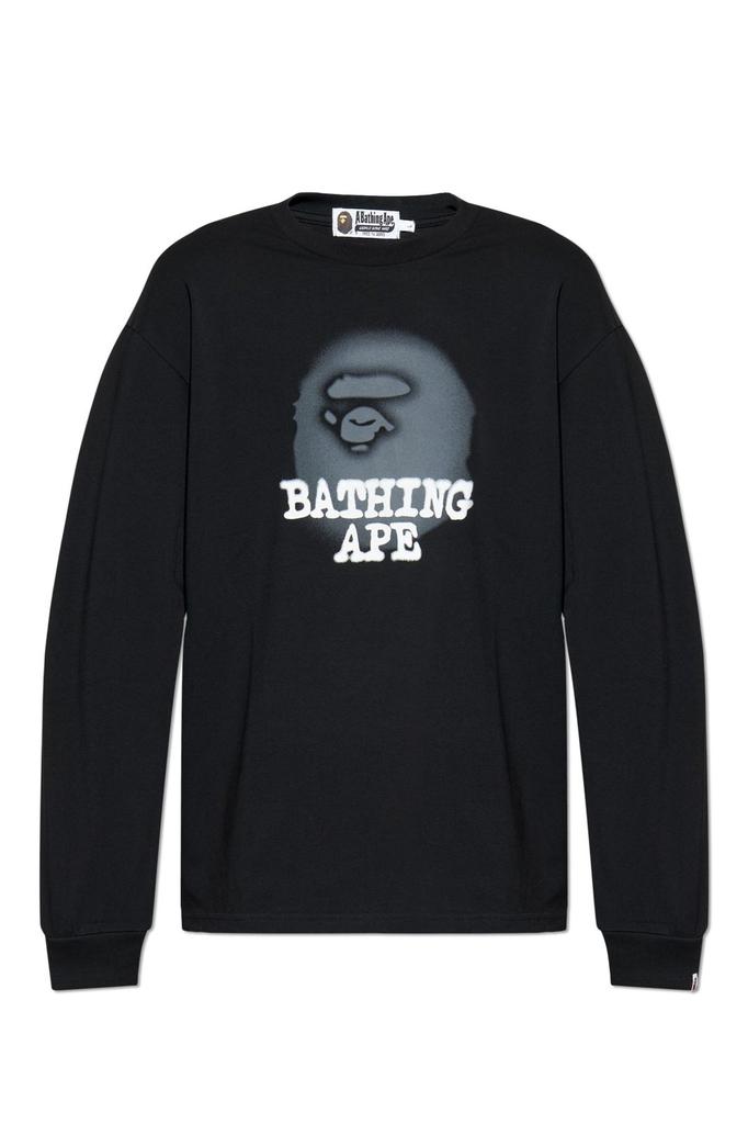 Shop A BATHING APE® Logo Long-Sleeve T-Shirt on Sale at