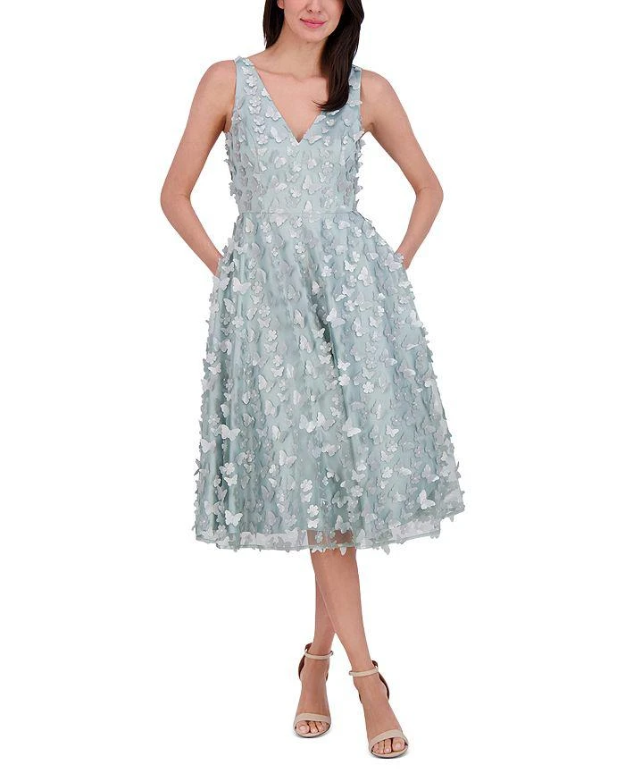 sachin and babi light blue dress Black Star Print Chiffon Milkmaid Maxi Dress main image 1