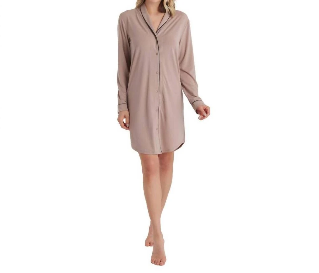 SOFTiES Softies - Tatum Shawl Collar Sleepshirt