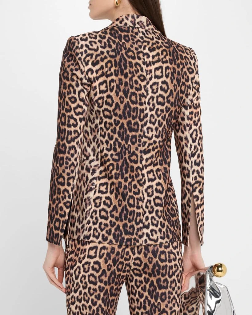 Alice + Olivia Macey Leopard Fitted Blazer 3