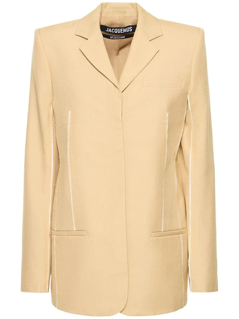 Jacquemus La Veste Caraco Crepe Jacket W/ Belt 1