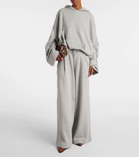 Shop Cotton jersey wide-leg sweatpants on Sale at BeyondStyle