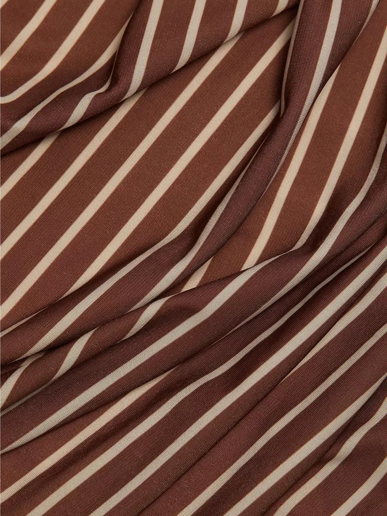 Ronny Kobo Annamaria Striped One-Shoulder Dress 7