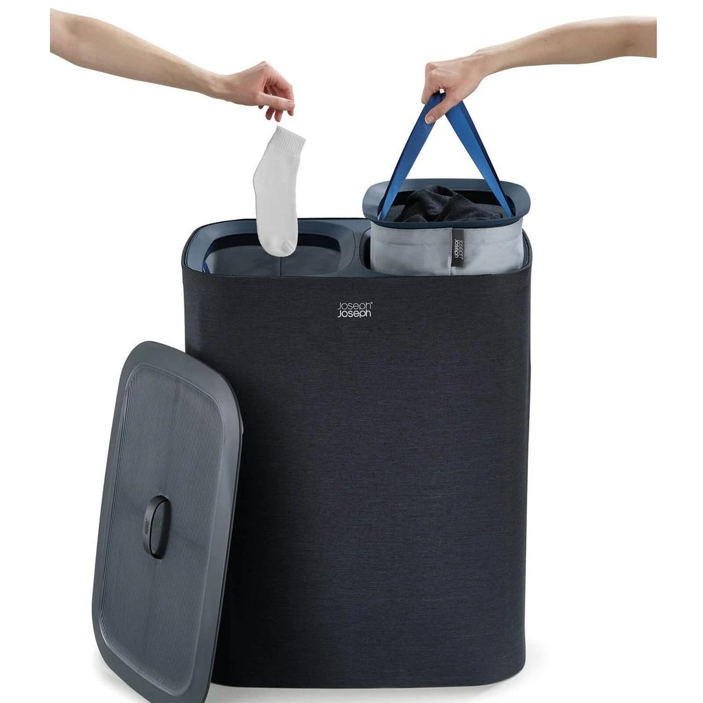 Joseph Joseph Joseph Joseph Tota 90-Litre Laundry Separation Basket - Carbon Black 3