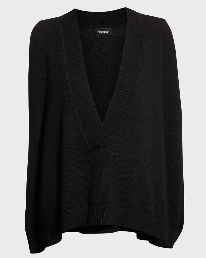 Eskandar Deep V-Neck Cashmere Vest 1