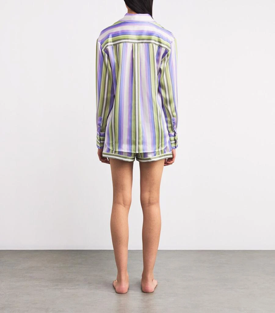 OLIVIA VON HALLE Silk Stripe Alba Pyjama Set 3