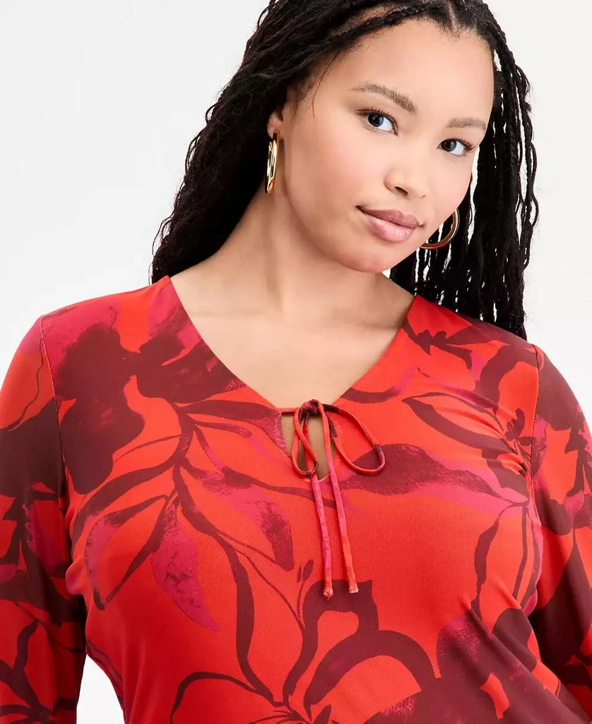 Bar III Plus Size Printed Mesh Mini Dress 4