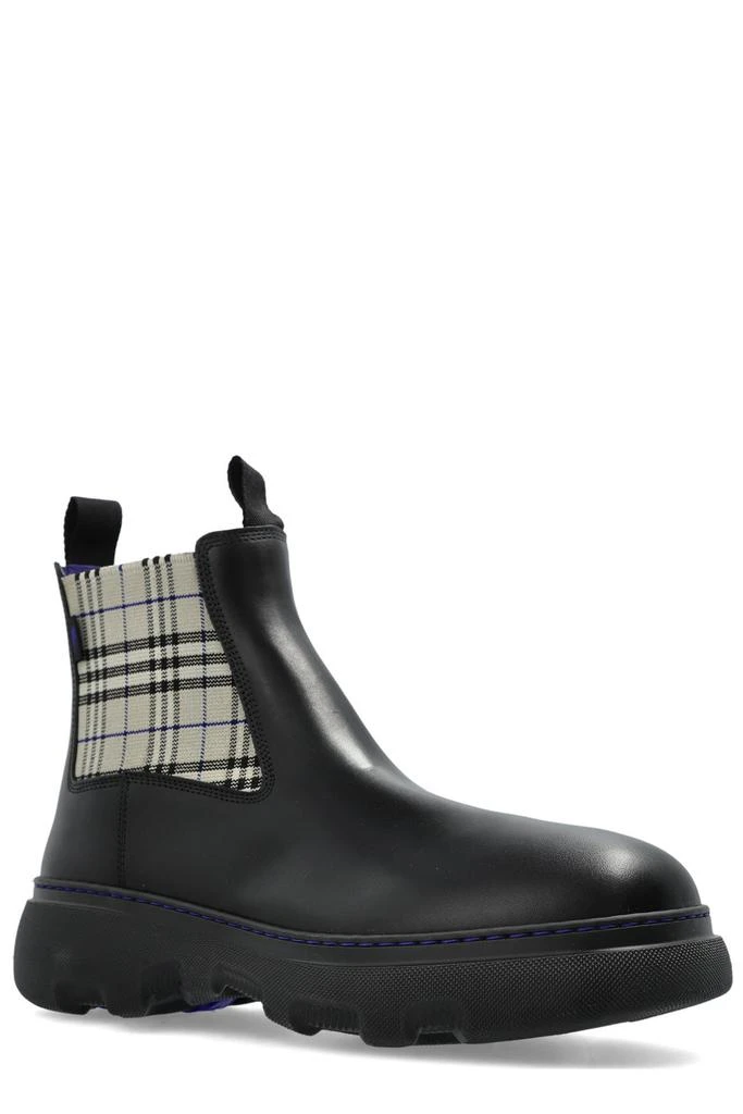 Burberry Burberry Creeper Check Pattern Chelsea Ankle Boots 2