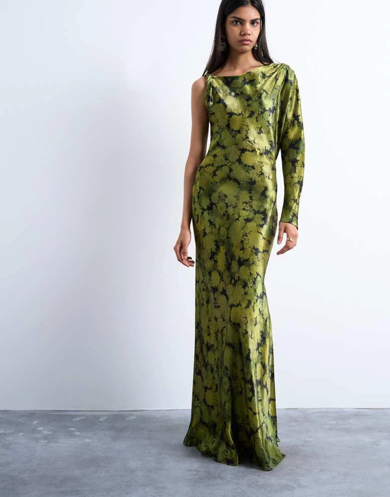 green emerald velvet dress All The Fun Green Paisley Midi Dress – Shop the Mint main image 0