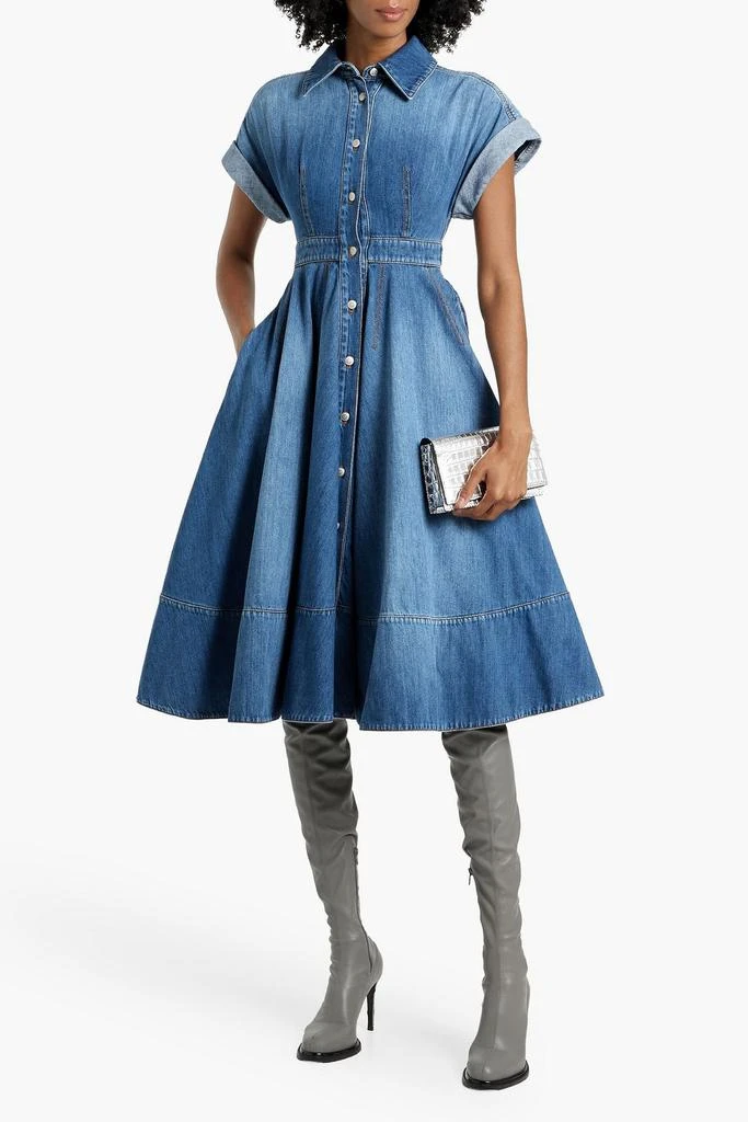 Alexander McQueen Denim midi shirt dress 2