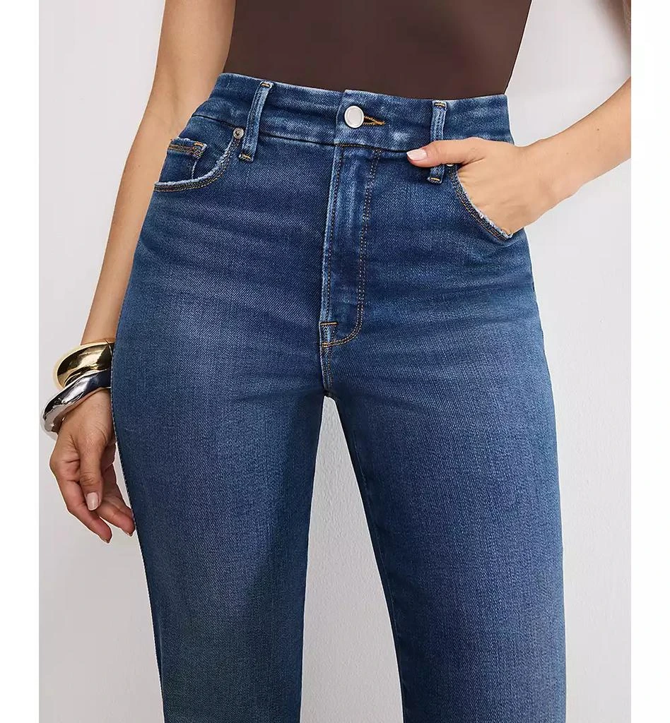 Good American Women's Soft Tech Good Curve Straight Jeans, Regular & Plus Size 3