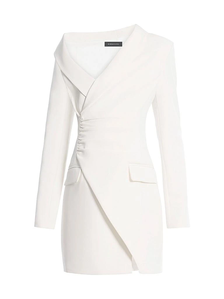 navy blue dress for baby girl Lavish Alice asymmetrical blazer dress in white main image 1