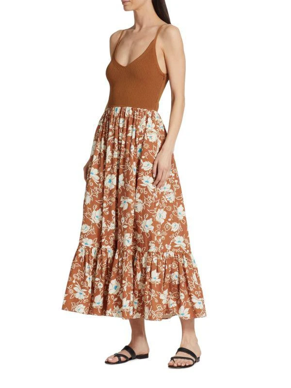 Tanya Taylor Halsey Mixed Media Maxi Dress 3