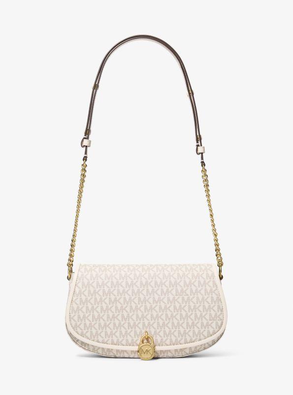 Michael Kors Mila Medium Signature Logo Messenger Bag