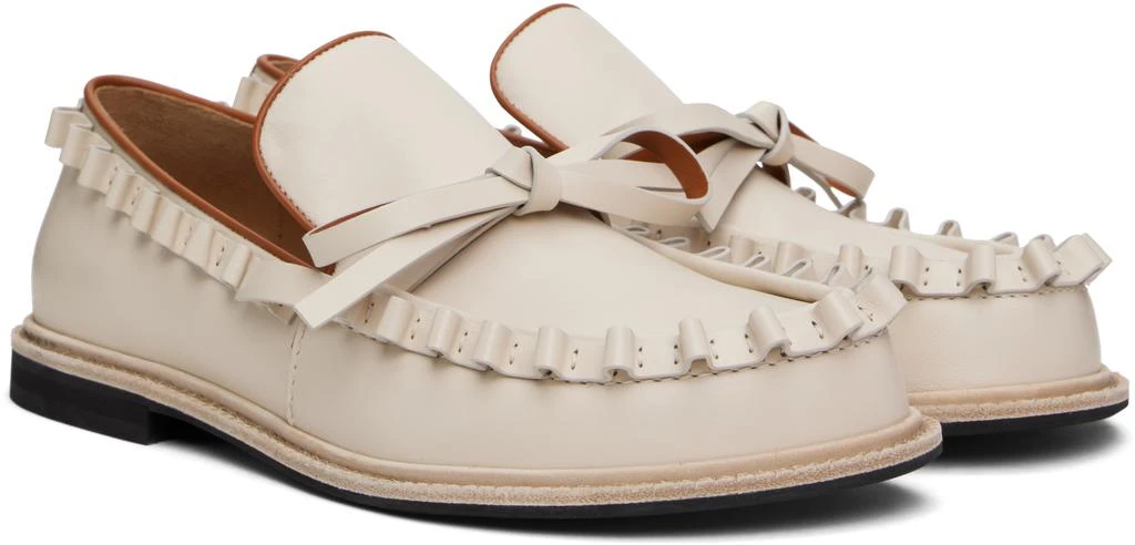 JW Anderson Off-White Ruffle Loafers 4