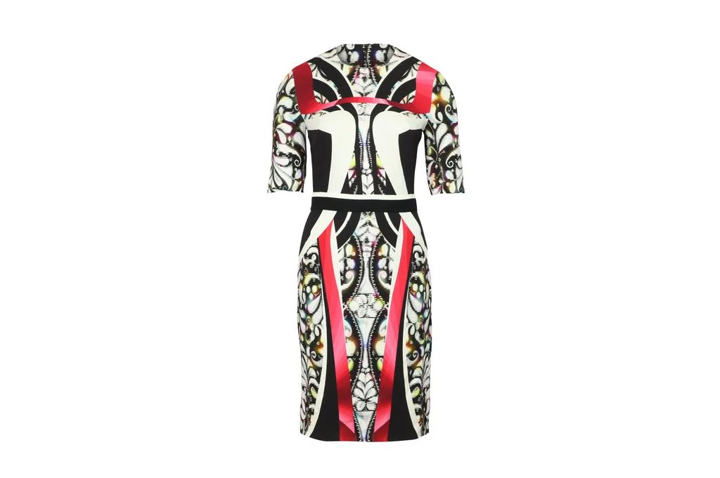 PETER PILOTTO Geometric Print Sheath Dress in Multicolor Polyester 1