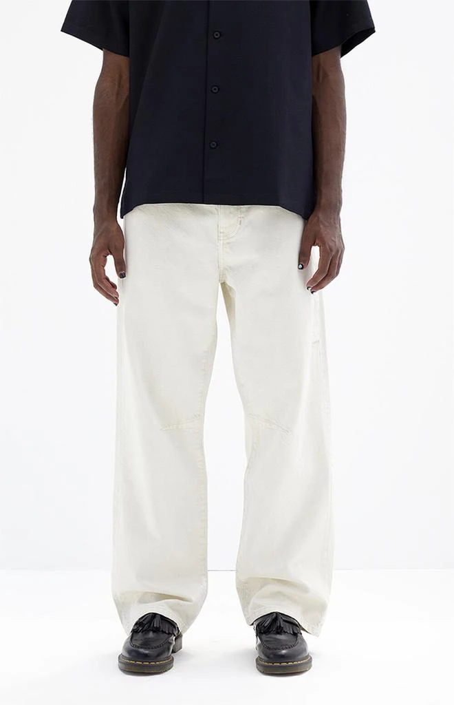 PacSun Cream Baggy Clover Jeans 3