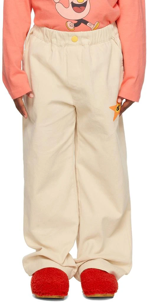Jellymallow Kids Off-White Eagle Eye Trousers