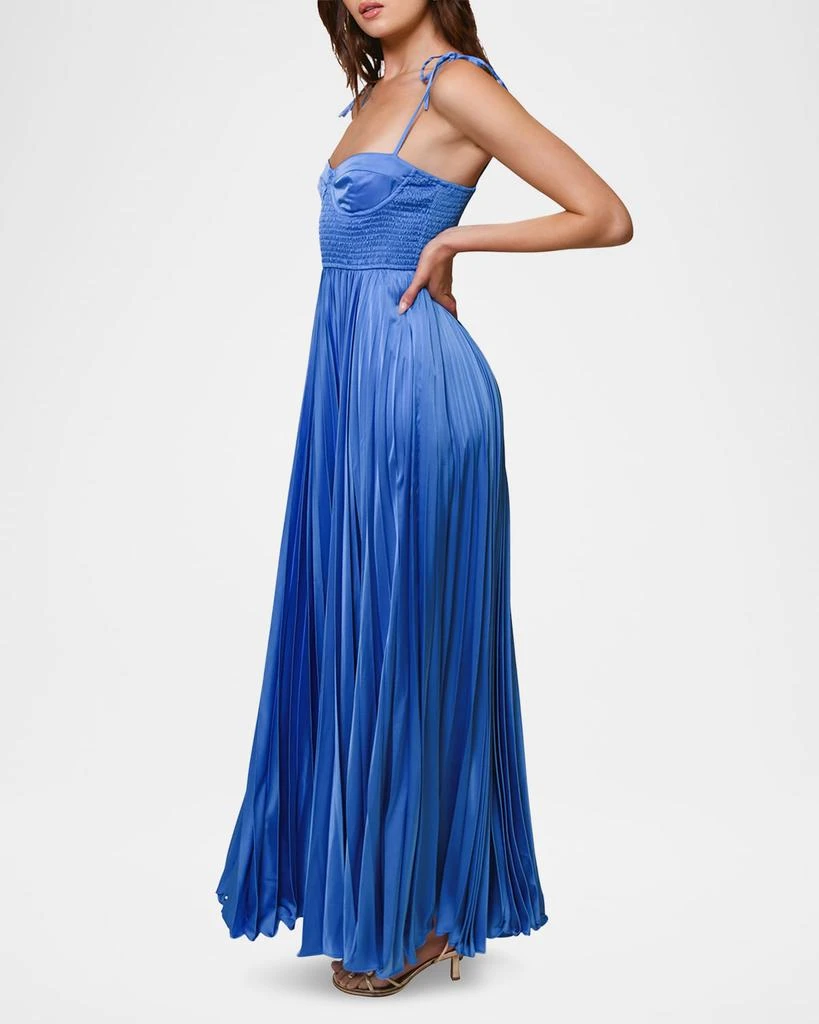 Hutch Ayla Pleated Sweetheart Satin Gown 4