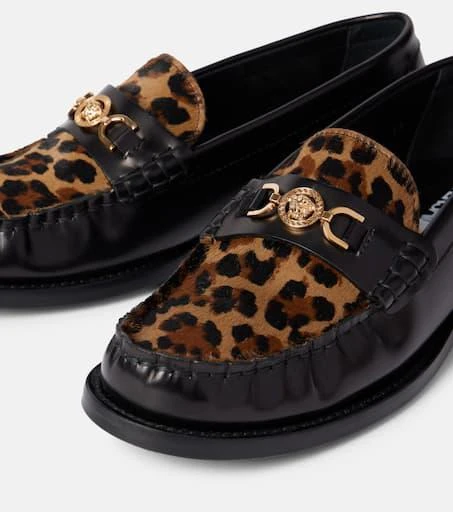 Versace Medusa 
95 leopard-print loafers 5