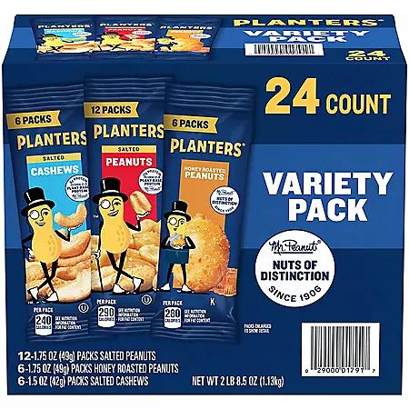 Planters Planters Variety Pack Cashews & Peanuts, 24 pk.