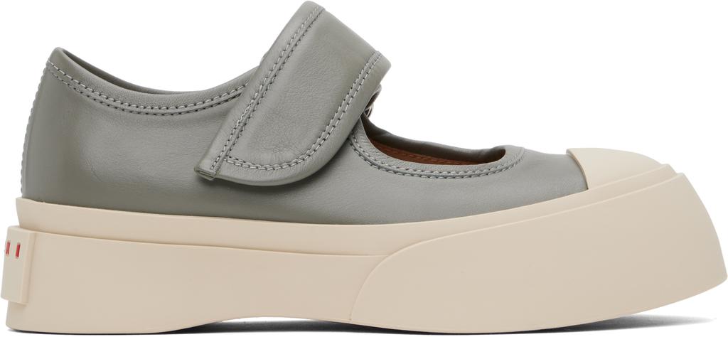 スニーカー Marni Grey Leather Mary Jane Sneakers Marni Grey Leather Mary Jane Sneakers | italist