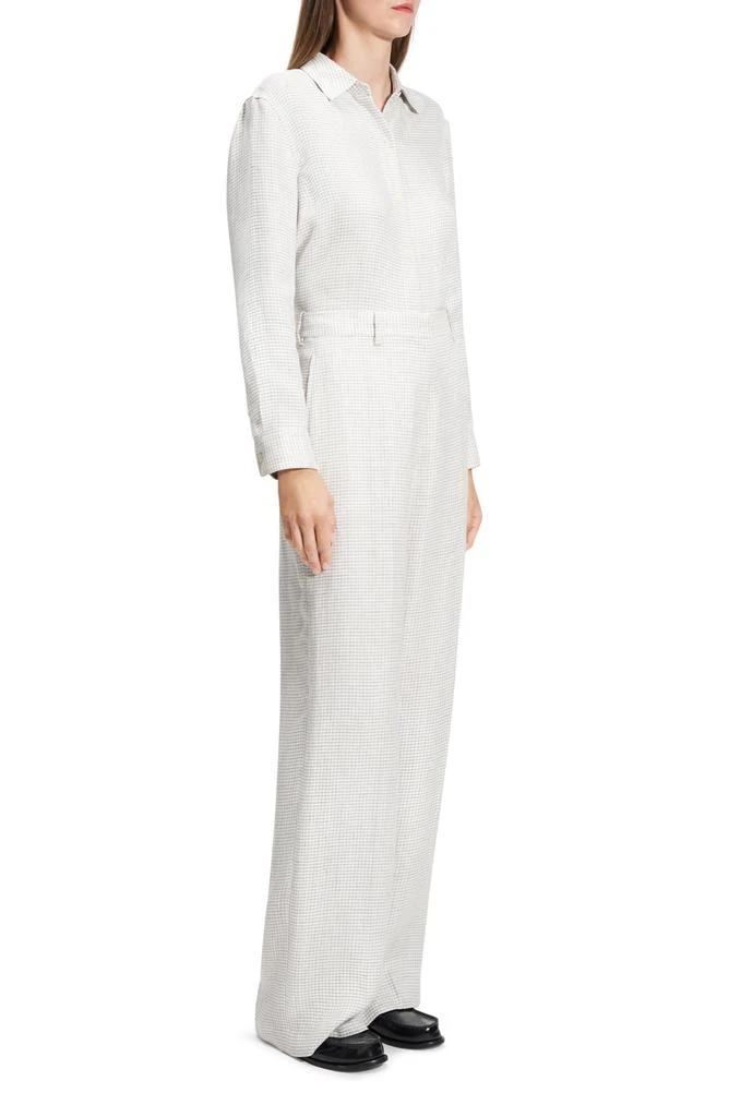 Theory B.Mel Houndstooth Check Linen Blend Pants 7