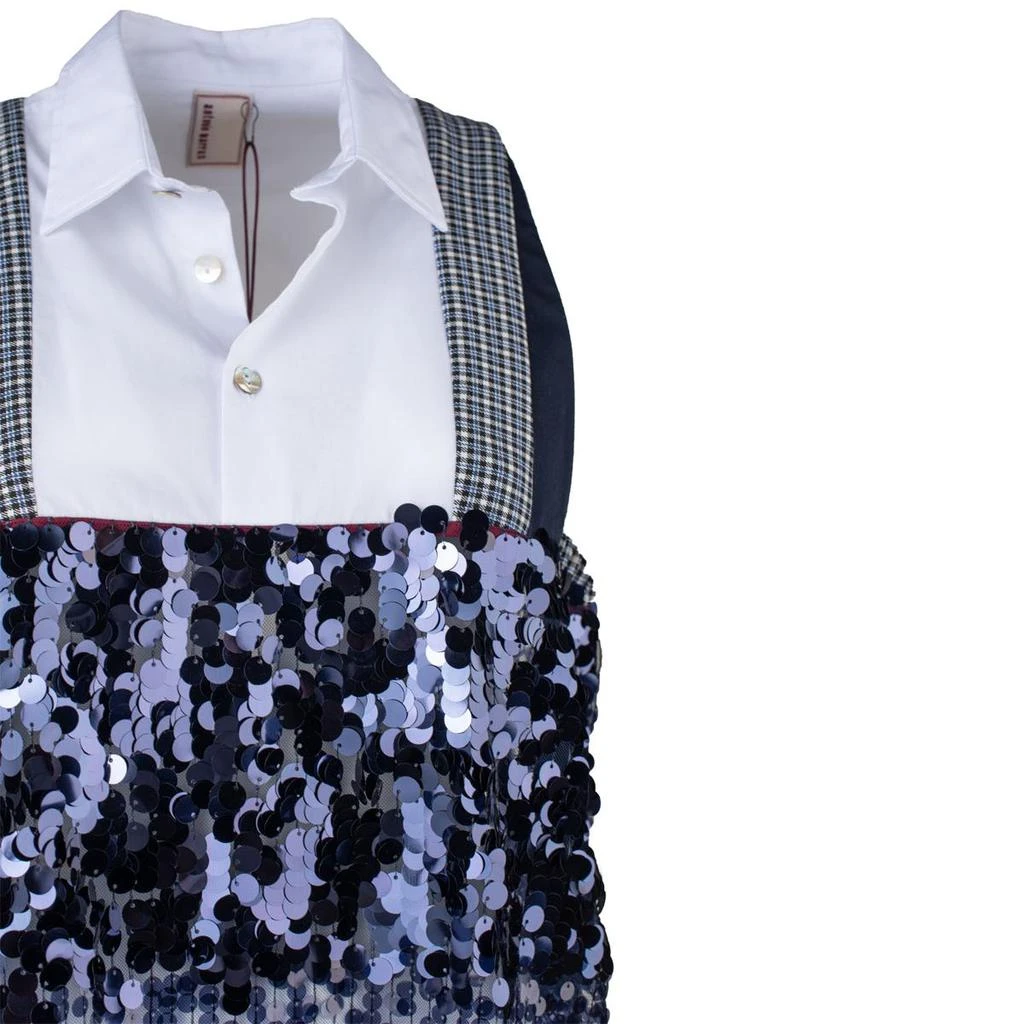 Antonio Marras Antonio Marras Blue Sequin Patchwork Dress 3