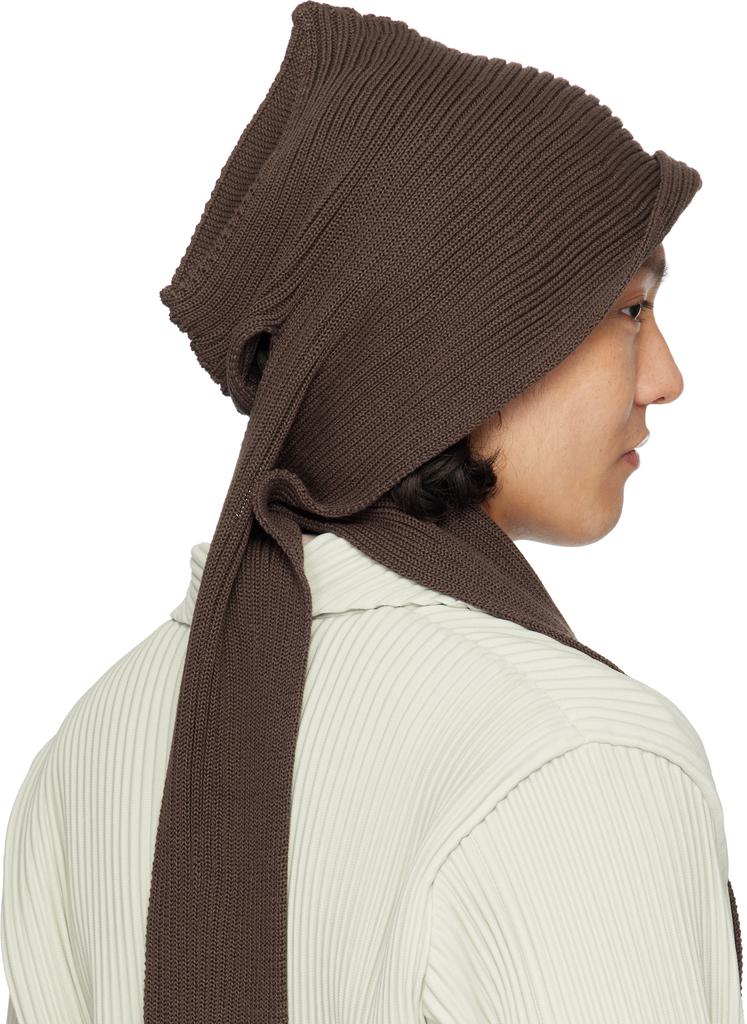 Homme Plissé Issey Miyake Brown Beanie Scarf - Hats - Free