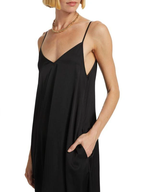 L'Agence Hartley Satin Trapeze Dress 4