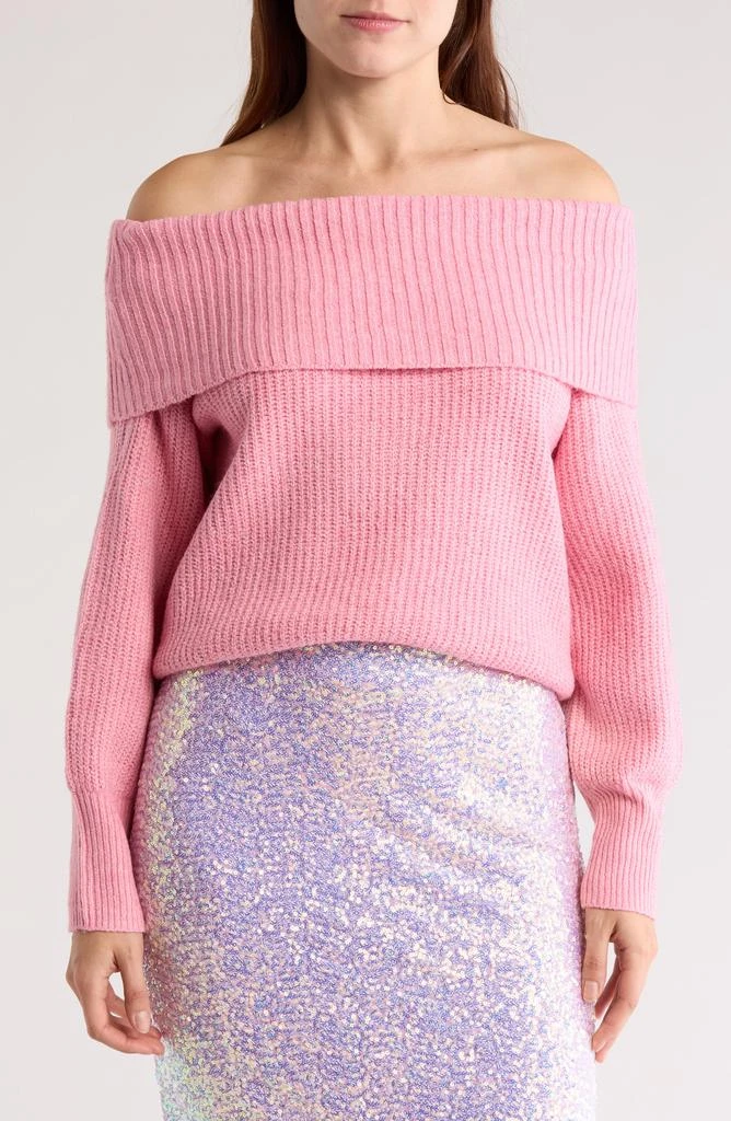 Abound Foldover Off the Shoulder Sweater 1