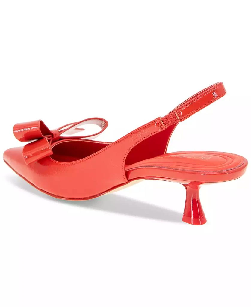 BCBG Women's Kasti Slingback Kitten-Heel Bow Pumps 6
