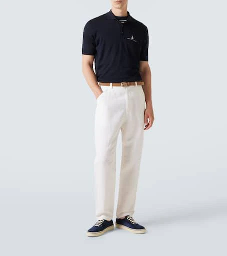 Brunello Cucinelli Logo silk and cotton polo shirt 2
