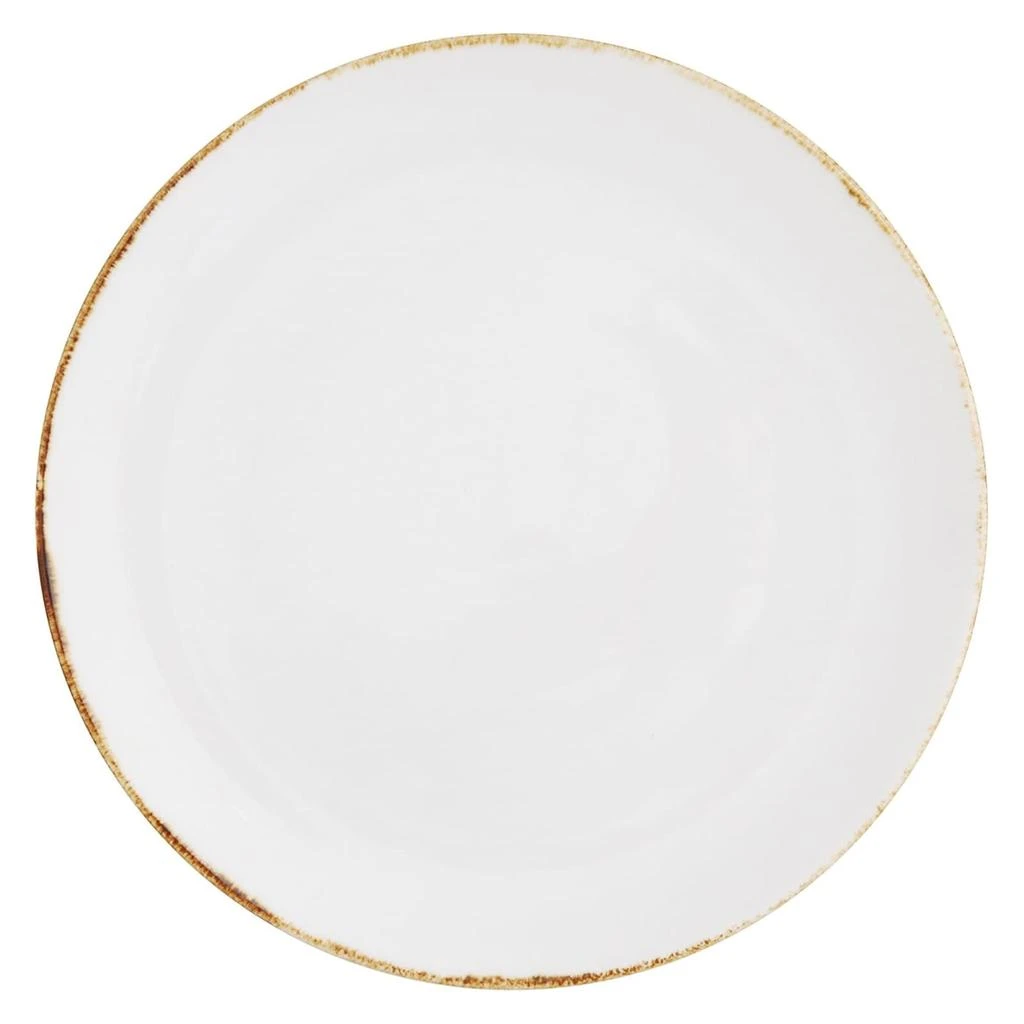 D&V Salt Serena Coupe Plate, 8.25-Inch, Set of 4, White