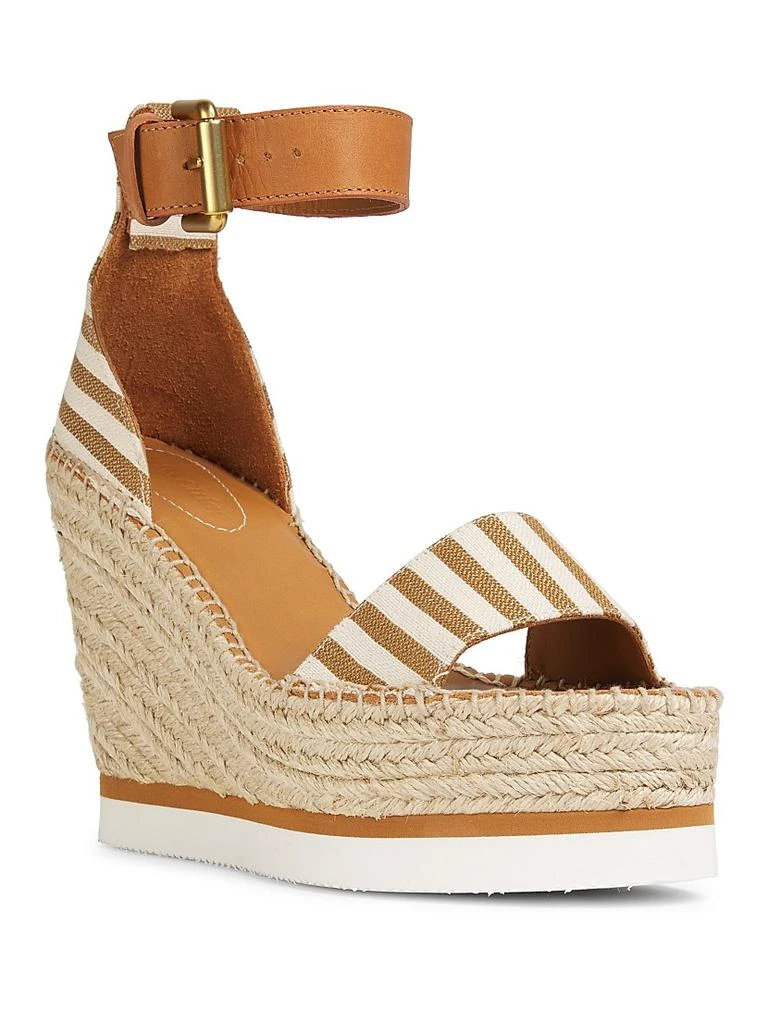 See by Chloé Glyn 110MM Striped Espadrille Platform Wedge Sandals 2