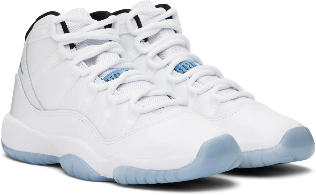 Jordan Big Kids White & Blue Air Jordan 11 Sneakers 4