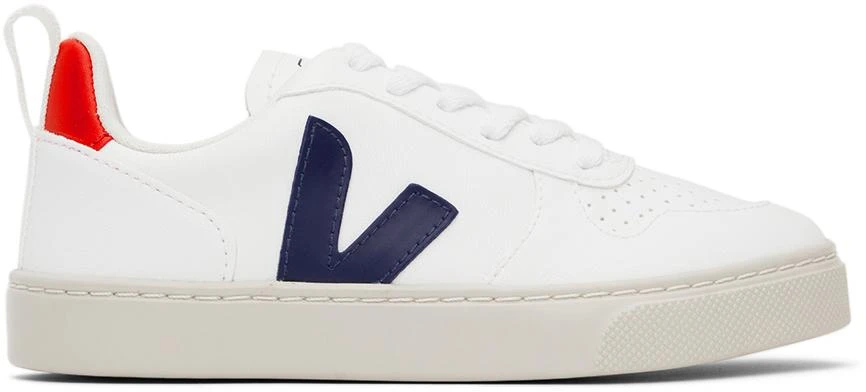 VEJA Kids White & Navy Esplar Sneakers 1