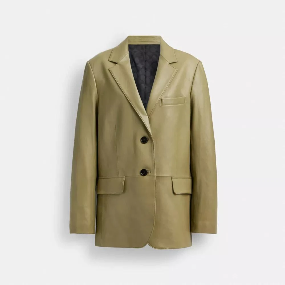 Coach Leather Blazer 1