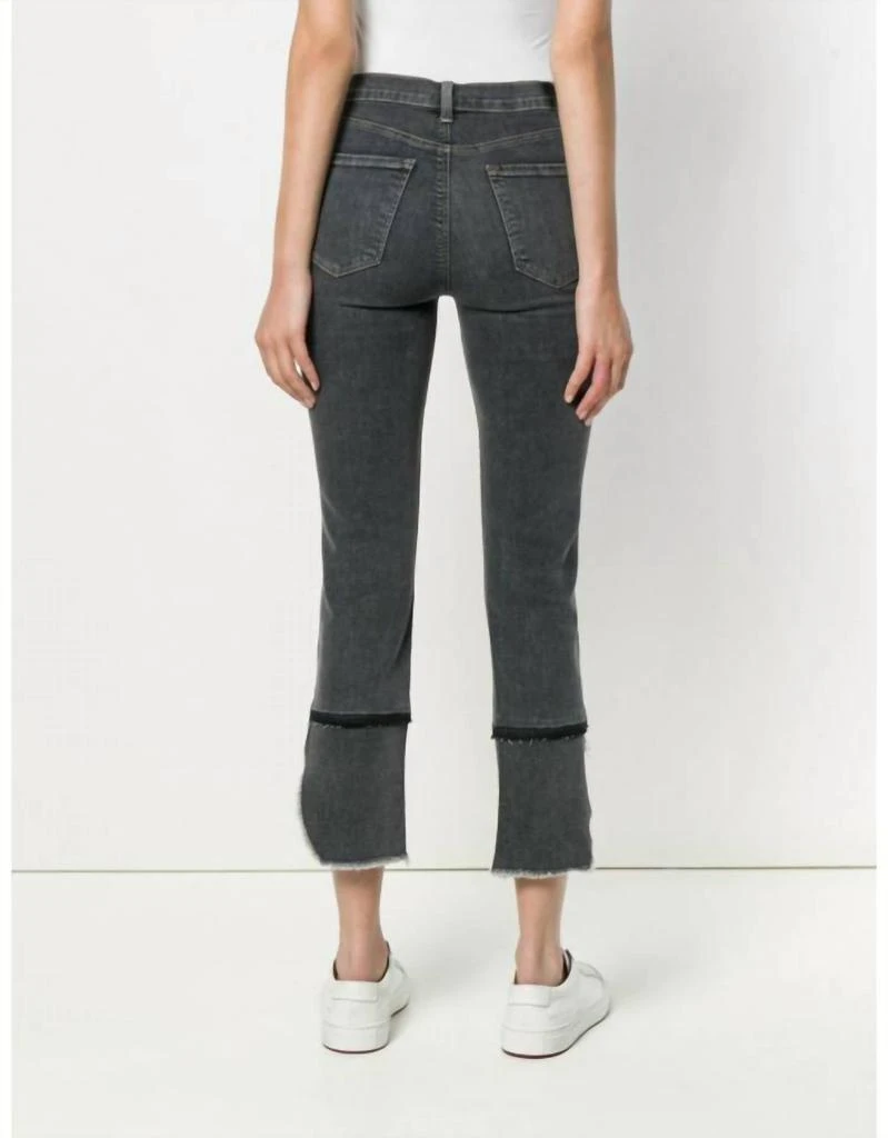 J Brand J Brand - Ruby High Rise Asymmetrical Fray Straight Leg Crop Jeans 2