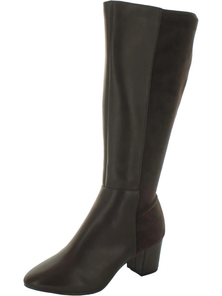 Charter Club Sacaria Womens Faux Leather Block Heel Knee-High Boots 1