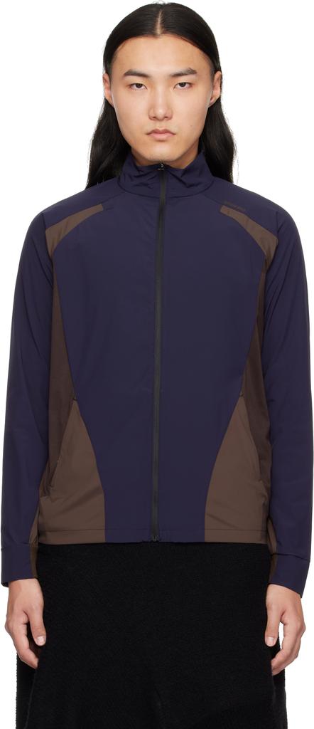 Navy & Brown Zip-Up Track Jacket – On Sale Now with Up to 71% Off