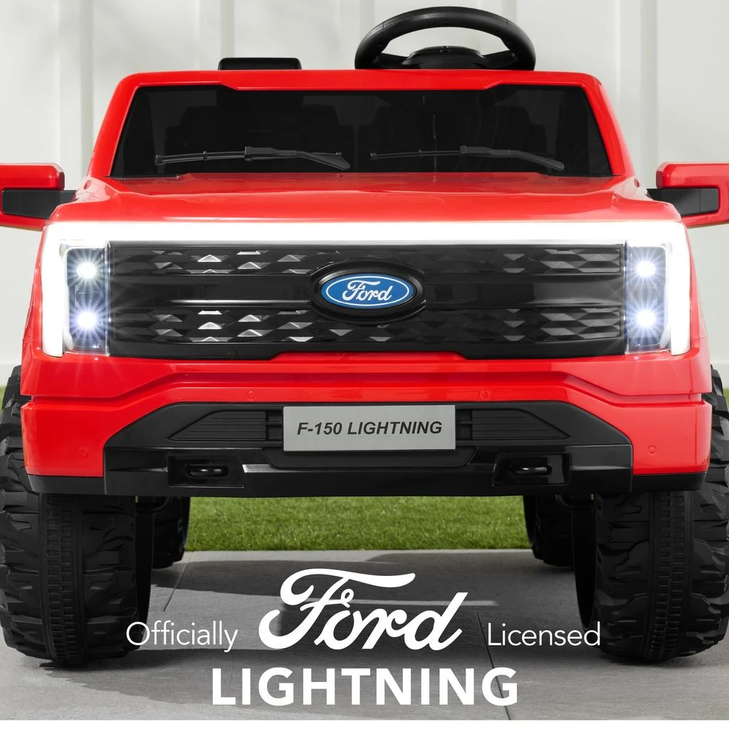 Best Choice Products Kids 24V Ride On Truck Officially Licensed Ford Lightning w/ Remote, LED Lights, 2 Speeds 2